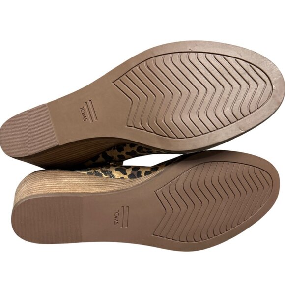 TOMS Sadie Suede Wedge in Leopard Size 6.5 Barbiecore Fall Fashion Cinnamon Girl - Picture 9 of 9